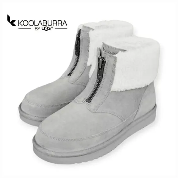 KOOLABURRA by UGG Lytta Mini Women's Shearling Boots Grey Size 10