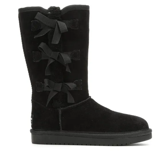 Koolaburra UGG Victoria Tall Winter Boots Black Sizes 12 13 2 4 AUTHENTIC New