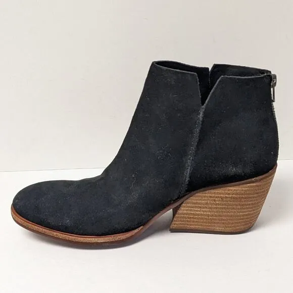 Kork-Ease Chandra Ankle Booties, Black Suede, Women's 9.5 M