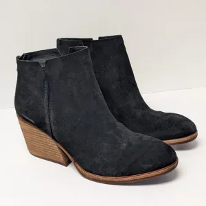 Kork-Ease Chandra Ankle Booties, Black Suede, Women's 9.5 M