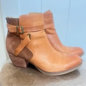 Korks Leather Booties Joelle Bootie (Women) Kork-Ease® Camel Color Size 7