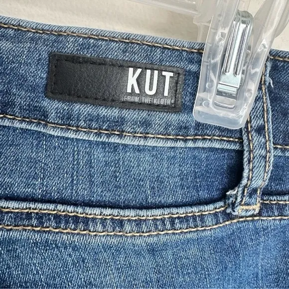 Kut from the Kloth Donna FabAb High Rise Skinny Jeans Medium Wash Size 2P *EUC*