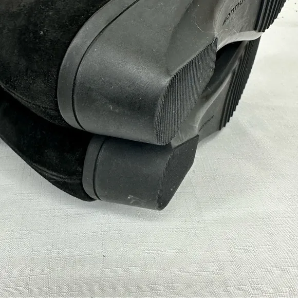 La Canadienne size 5.5 Black Suede Wedge Boots