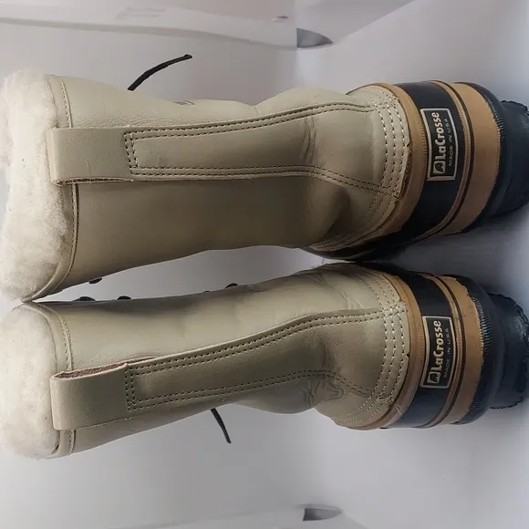 Lacrosse Winnipeg Leather Rubber Steel Shank Insulated Snow Boots Mens US Size 9