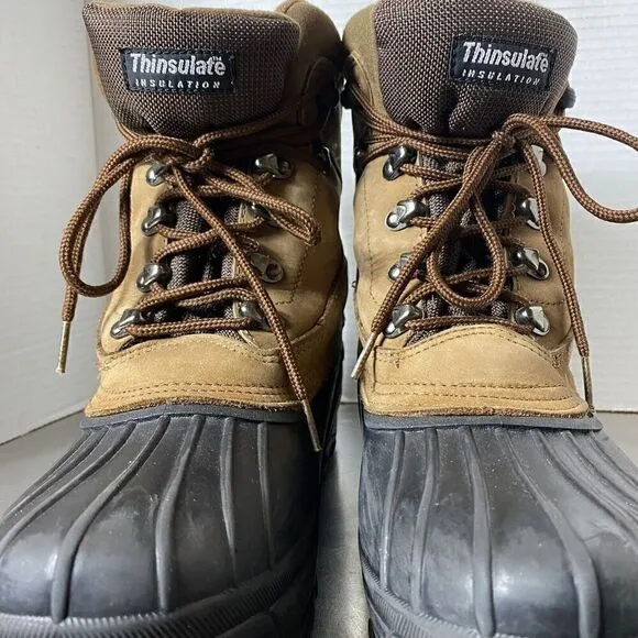 Lake N Trail Men's Thinsulate Ultra Insulation Steel Shank 2 Tone Boots, Size 10