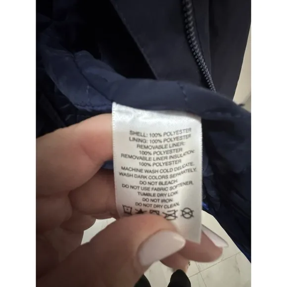 Lands End American Airlines Quilted Line Coat Primaloft Women's Med NWT