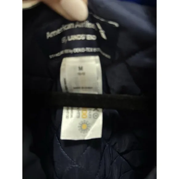 Lands End American Airlines Quilted Line Coat Primaloft Women's Med NWT