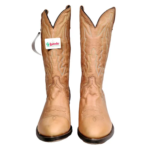 Laredo Men Sz 12D Jacksonville Collection 13&quot; Cowboy Boots Deertan Foot &amp; Top