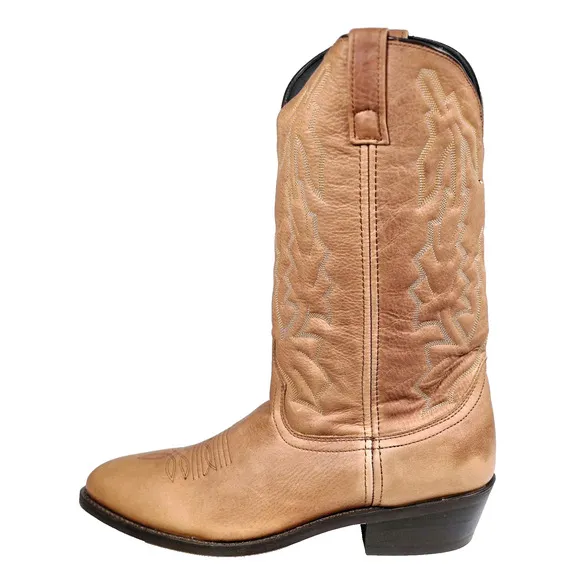 Laredo Men Sz 12D Jacksonville Collection 13&quot; Cowboy Boots Deertan Foot &amp; Top