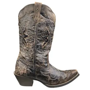 Laredo Women’s Lucretia Studded Brown Leather Cowgirl Western Boots Size 8.5 W