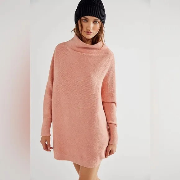 🎉LAST PIECE 🎉Free People Ottoman Slouchy Tunic Sweater Dusty Rose