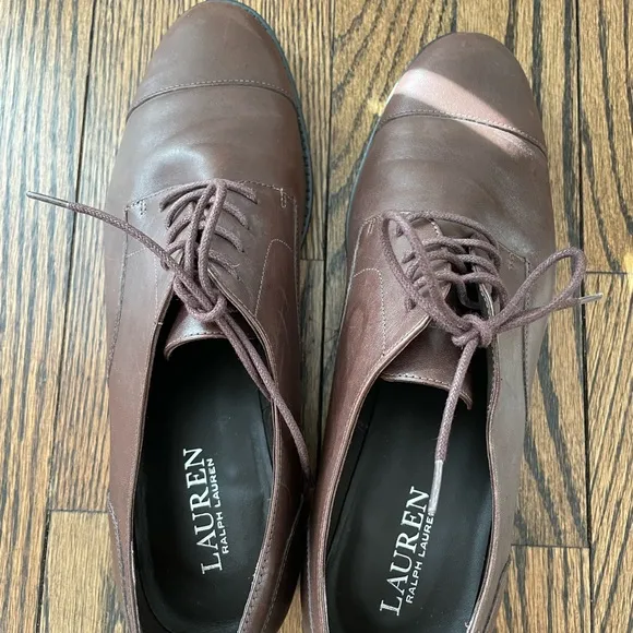 Lauren by Ralph Lauren Maryna Oxford Women’s Brown Dress Shoes Sz 8.5 B New