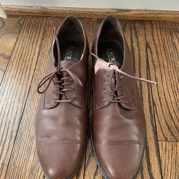 Lauren by Ralph Lauren Maryna Oxford Women’s Brown Dress Shoes Sz 8.5 B New