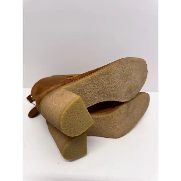 Lauren Ralph Lauren Boots Size 8.5 Women Brown Suede Water Resistant Chelsea