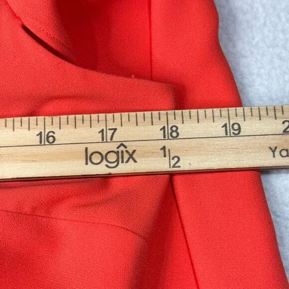 Lauren Ralph Lauren Dress Black Label Size 6 Cape Georgette Orange Cocktail