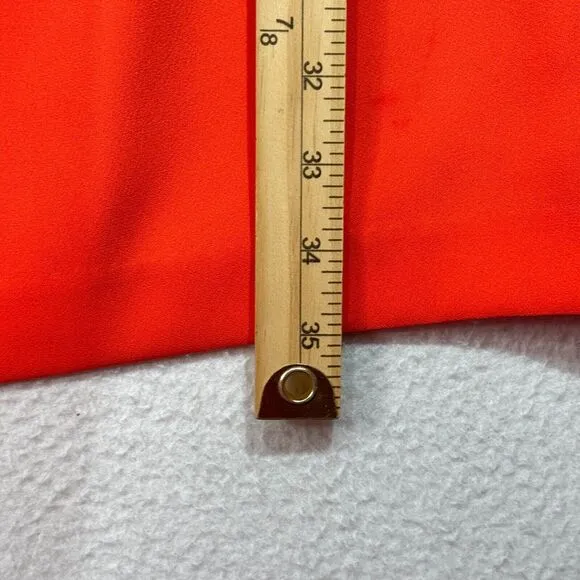 Lauren Ralph Lauren Dress Black Label Size 6 Cape Georgette Orange Cocktail