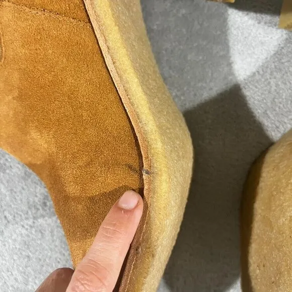Lauren Ralph Lauren Women Marianna Block Heel Chelsea Boots Sz 10B Tan Gum Sole
