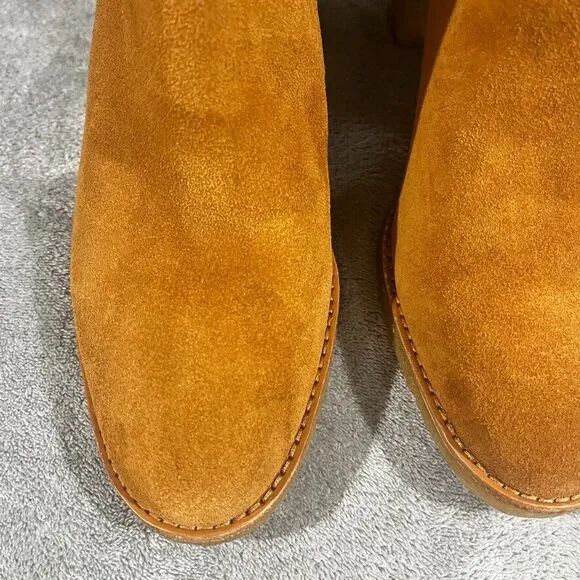 Lauren Ralph Lauren Women Marianna Block Heel Chelsea Boots Sz 10B Tan Gum Sole