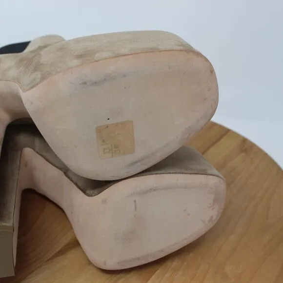 Laurence Dacade Boots Women 38 Platform Bootie Suede Beige Quiet Luxury Romantic