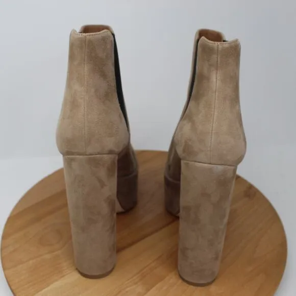 Laurence Dacade Boots Women 38 Platform Bootie Suede Beige Quiet Luxury Romantic