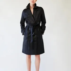 L’ecole des femmes vegan leather trench coat Small NWT