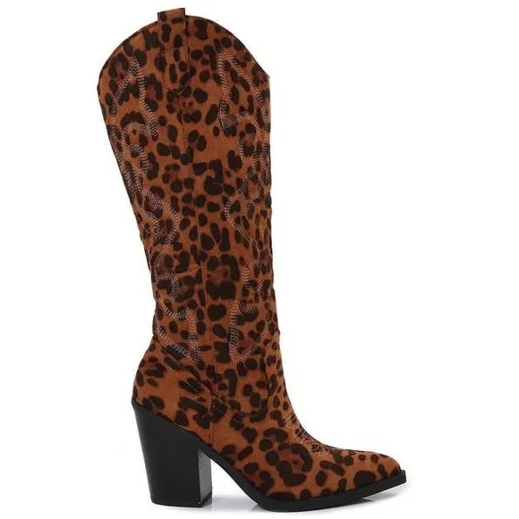 Leopard Print Winter Boots AI