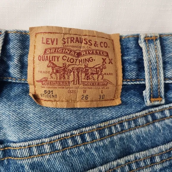 Levi's True Vintage 501 Student XX USA Made VTG Red Tab OG Blue 26 X 30 Unisex
