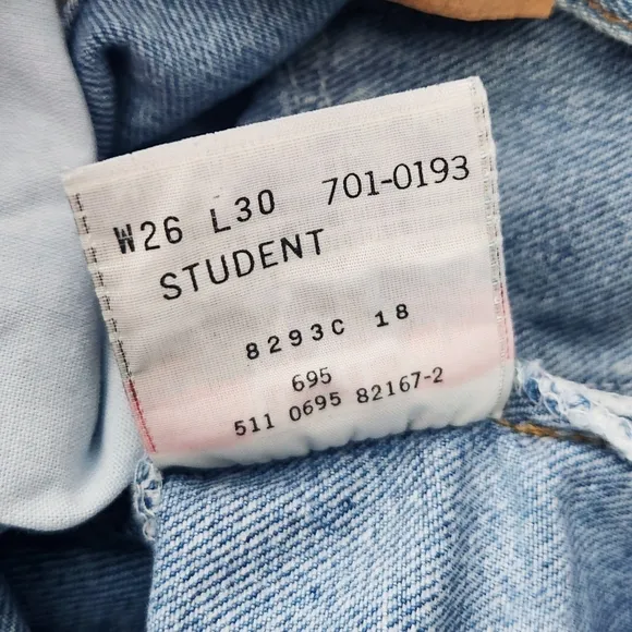 Levi's True Vintage 501 Student XX USA Made VTG Red Tab OG Blue 26 X 30 Unisex