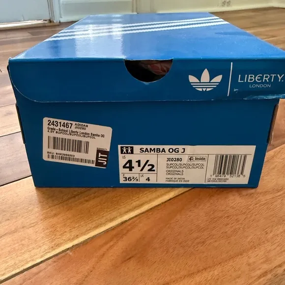 Liberty London Samba OG Shoes - youth size 4.5