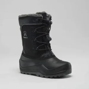 Like New Kamik Luke 4 Kids' Insulated Waterproof Winter Boots, Black size 4