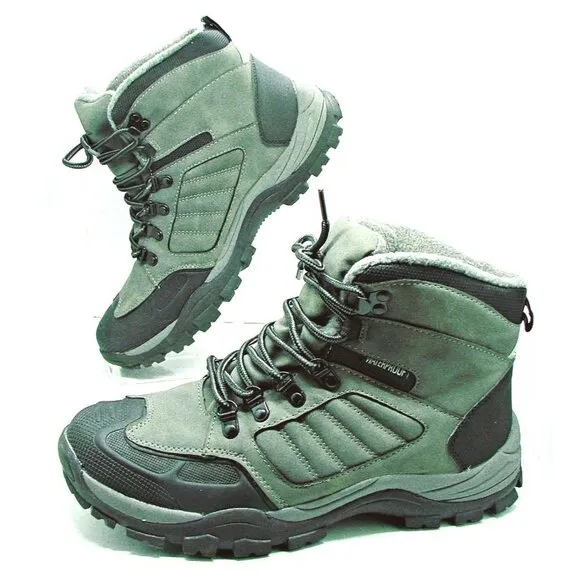 Livergy LIDL Men's Trail Hiking Waterproof Insulated Work Boots Hi Top Gray 9.5