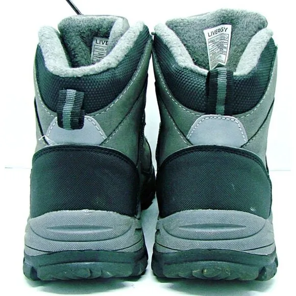 Livergy LIDL Men's Trail Hiking Waterproof Insulated Work Boots Hi Top Gray 9.5
