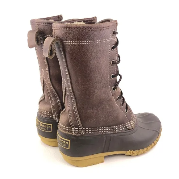 L.L. Bean 10&quot; Shearling-Lined Winter Boots 6M