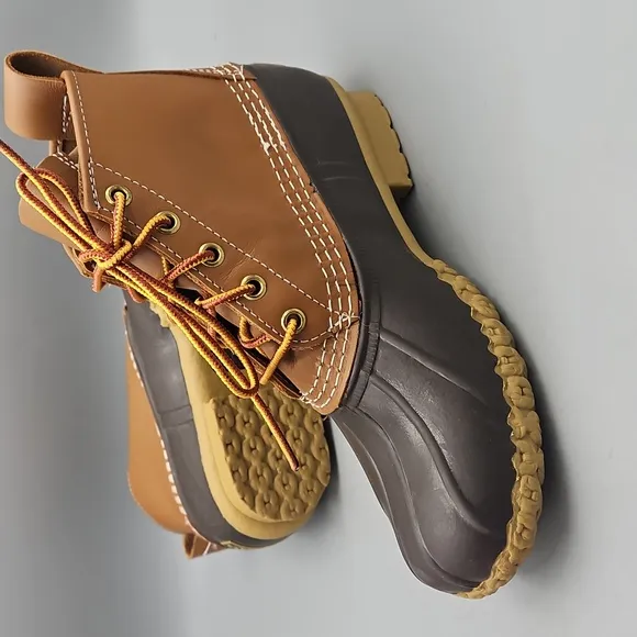 LL Bean 6” leather duck boots women 7 Made In Maine USA