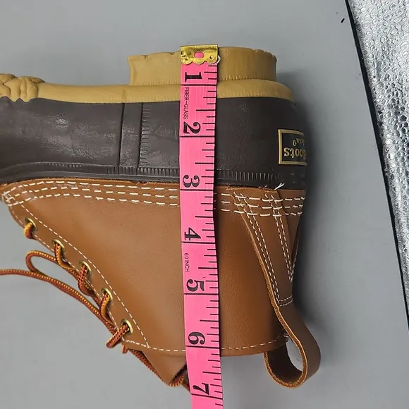 LL Bean 6” leather duck boots women 7 Made In Maine USA