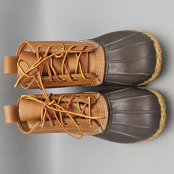 LL Bean 6” leather duck boots women 7 Made In Maine USA