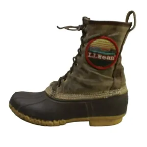 LL Bean Katahdin Brown Waxed Canvas Limited Edition Unlined Duck Boots 7 M