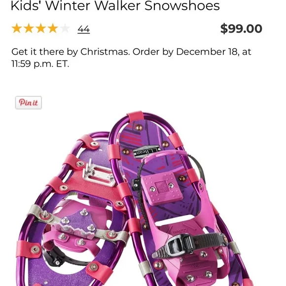 LL Bean kids winter walker shoes 16”