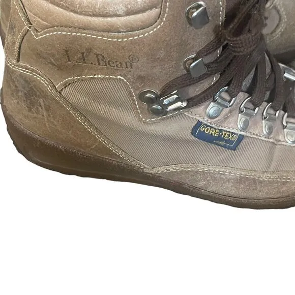 L.L. Bean Men's Size 7 Cowhide Leather Skywalk Brown Hiking Boots Made In Italy