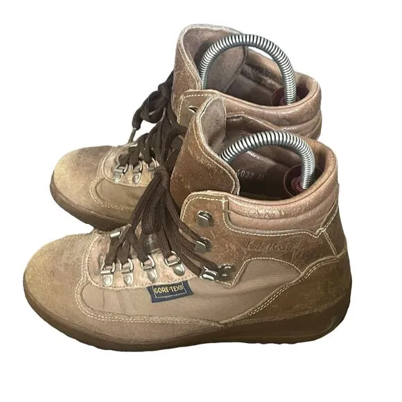 L.L. Bean Men's Size 7 Cowhide Leather Skywalk Brown Hiking Boots Made In Italy