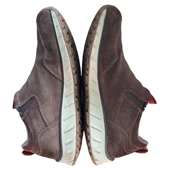 L.L. BEAN Snow Sneaker Shoes Slip on Brown Suede Mens Size 9