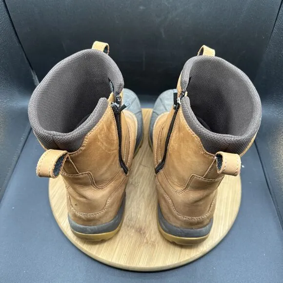 LL Bean Storm Chaser Boots Men Size 10 Tall Brown Leather Black Rubber Toe