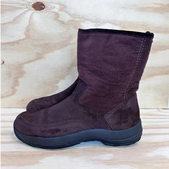 L.L. Bean - Suede Fleece Zip Up Tall - Winter Boots - Brown - Men's - 9.5 -05455