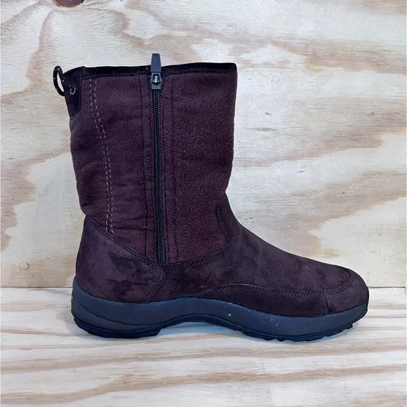 L.L. Bean - Suede Fleece Zip Up Tall - Winter Boots - Brown - Men's - 9.5 -05455