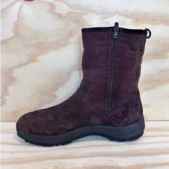 L.L. Bean - Suede Fleece Zip Up Tall - Winter Boots - Brown - Men's - 9.5 -05455