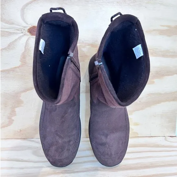 L.L. Bean - Suede Fleece Zip Up Tall - Winter Boots - Brown - Men's - 9.5 -05455