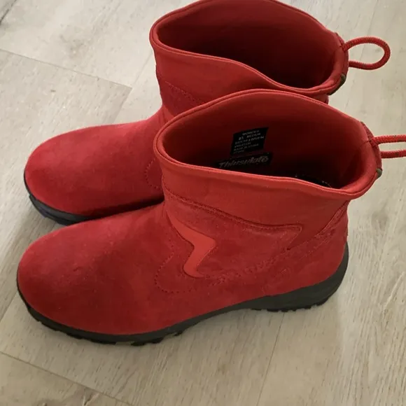 LL Bean thinsulate red suede leather boots size 8 1/2 M winter women’s outdoor