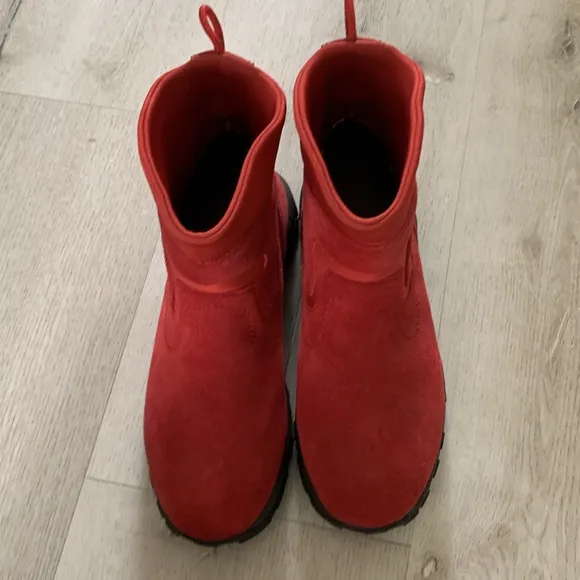 LL Bean thinsulate red suede leather boots size 8 1/2 M winter women’s outdoor