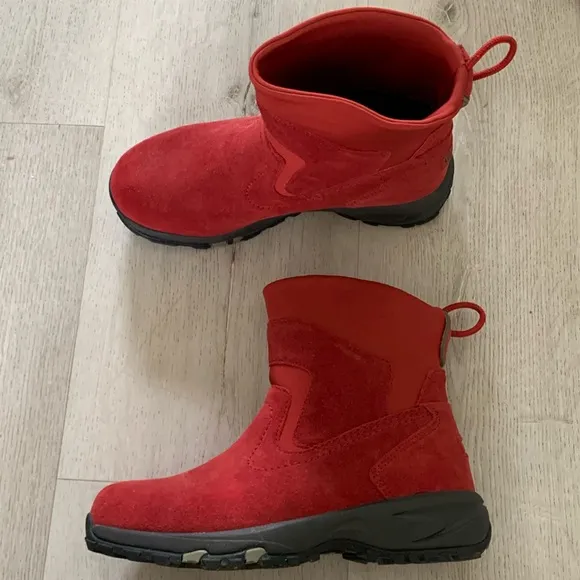 LL Bean thinsulate red suede leather boots size 8 1/2 M winter women’s outdoor