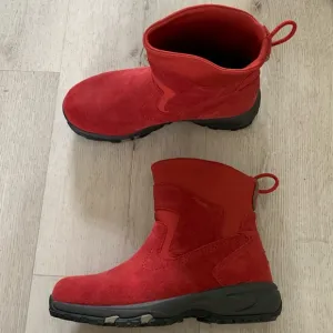 LL Bean thinsulate red suede leather boots size 8 1/2 M winter women’s outdoor